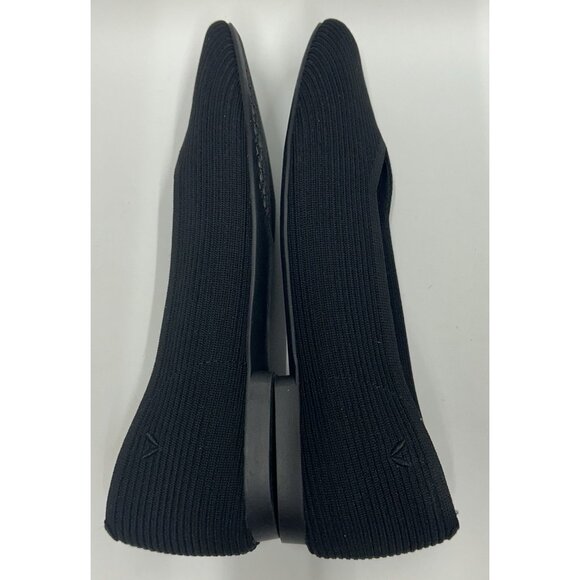 Vivaia Margot 2.0 Square Toe V-Cut Flats Black Washable Shoes NWOB 9-9.5 EU 40 - Picture 6 of 8